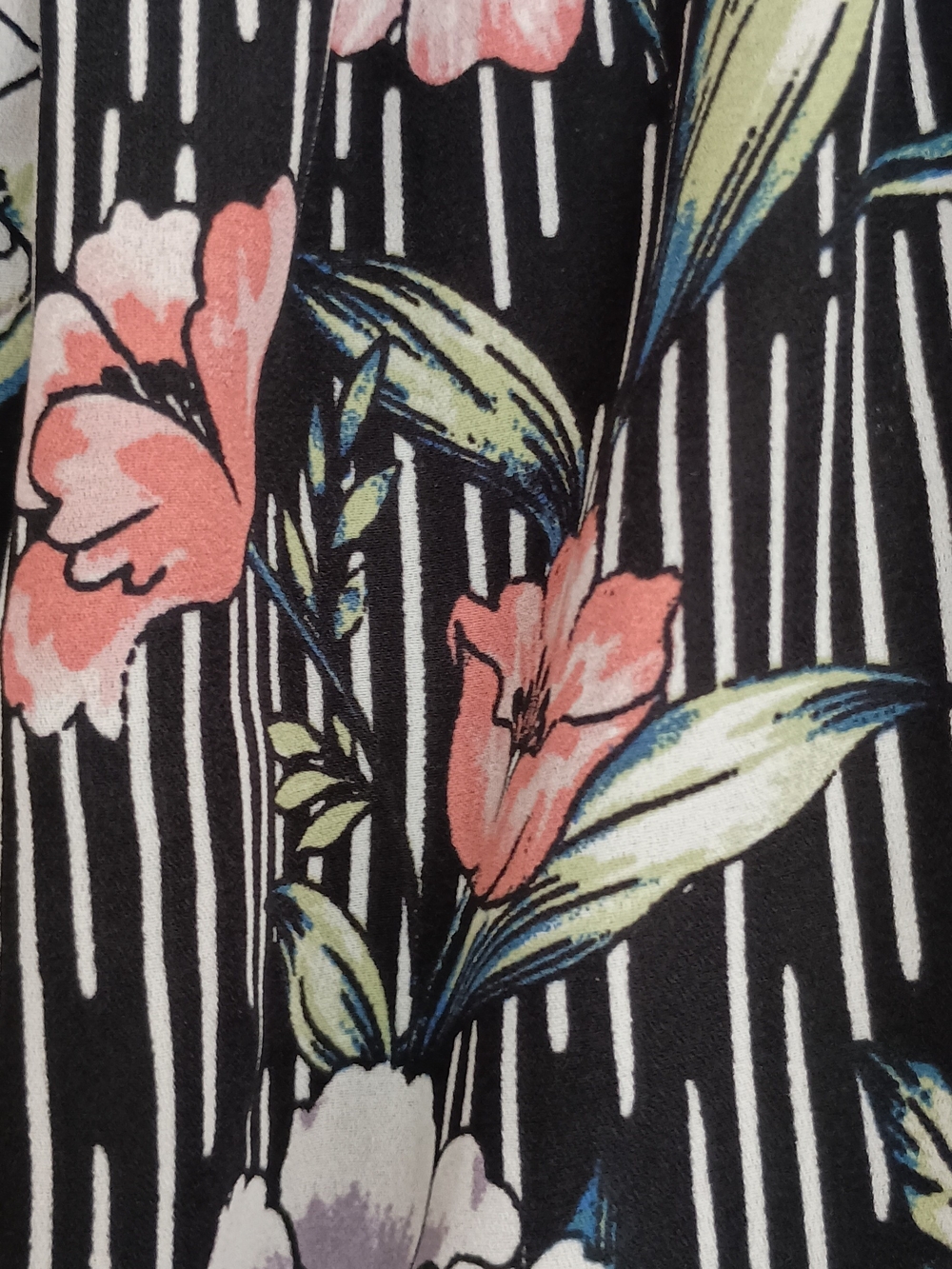 Lily Rose Black Floral Off-Shoulder One Piece Shorts Jumpsuit with Tie Waist - Picture 6 of 8